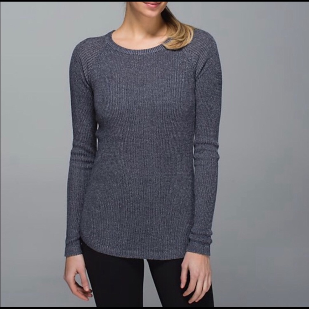 lululemon Cabin Yogi Sweater in heathered indigo
